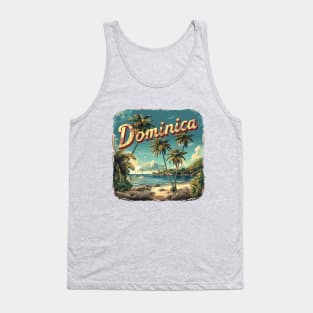 Dominica (with White and Red Lettering) Tank Top